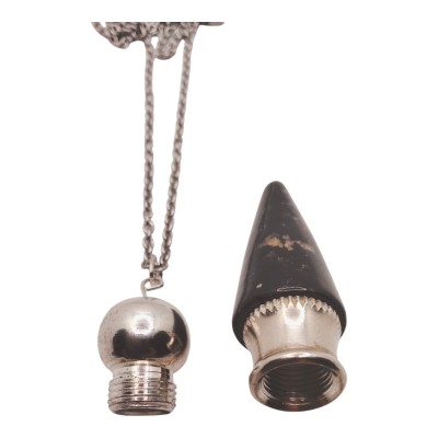 Péndulo y colgante cofre turmalina negra