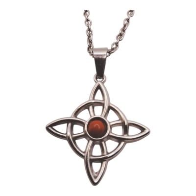 El nudo celta de bruja con jaspe rojo