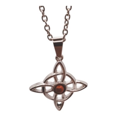 El nudo celta de bruja con jaspe rojo