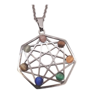 Estrella de siete puntas con ojos de gato