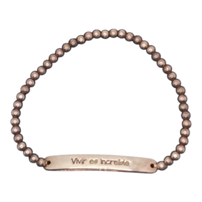 Pulsera "vivir es increíble" plata