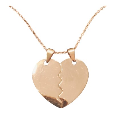 Colgante corazón para dos de acero