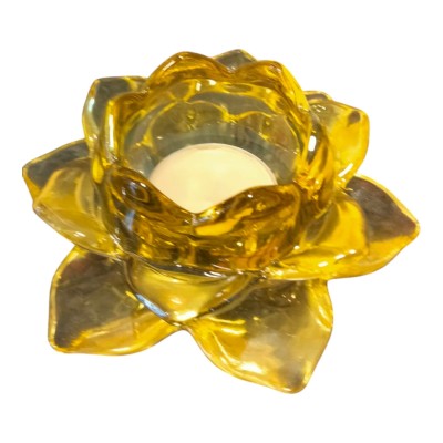 Porta vela flor de loto