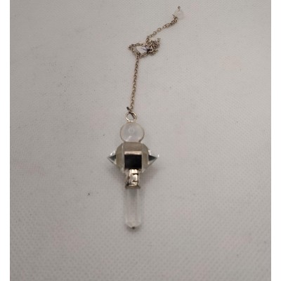 Péndulo de Radiestesia de Cuarzo Cristal