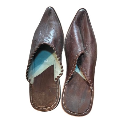 Babucha de cuero para hombre