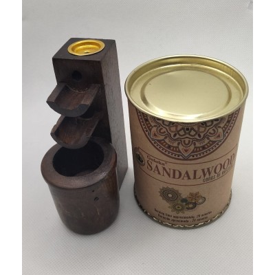 Fuente de reflujo, madera de sándalo,cascada de incienso natural