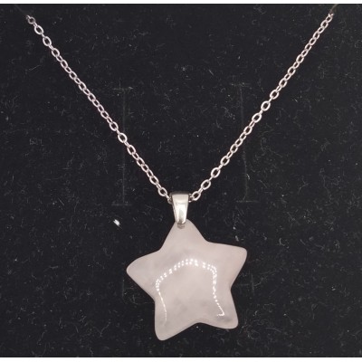 Cuarzo blanco, colgante natural