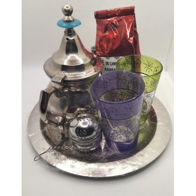 Set de té marroquí de alpaca