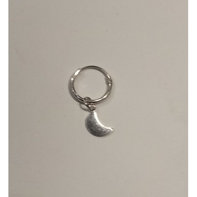 Aro con media luna plata