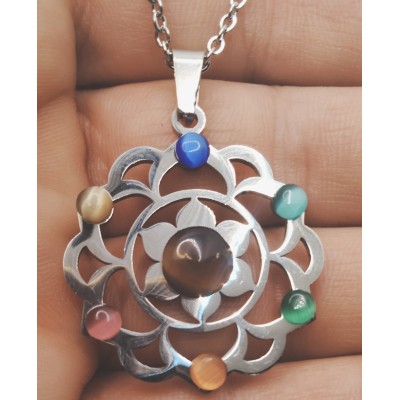 Colgante mandala ojo de gato