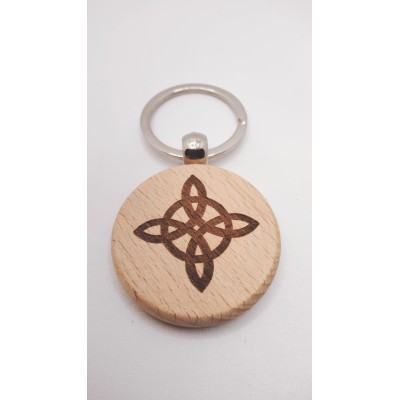 Llavero de madera nudo de bruja